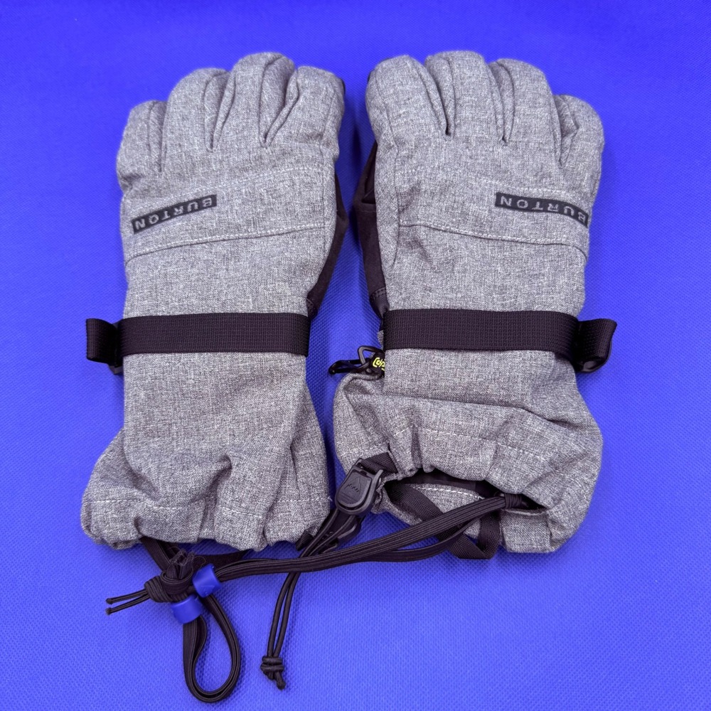 Burton Profile Snowboard Gloves Gray Dryride Men's Size S 10355 Alpine Winter